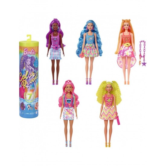 Mathcc67 barbie color reveal assortite serie neon tie dye