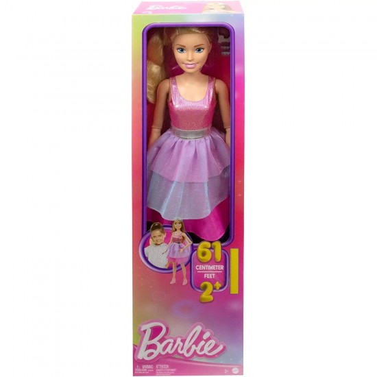 Hjy02 barbie large vestito rosa 71 cm
