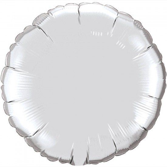 2057601 palloncino foil standard rotondo 43 cm argento metallico