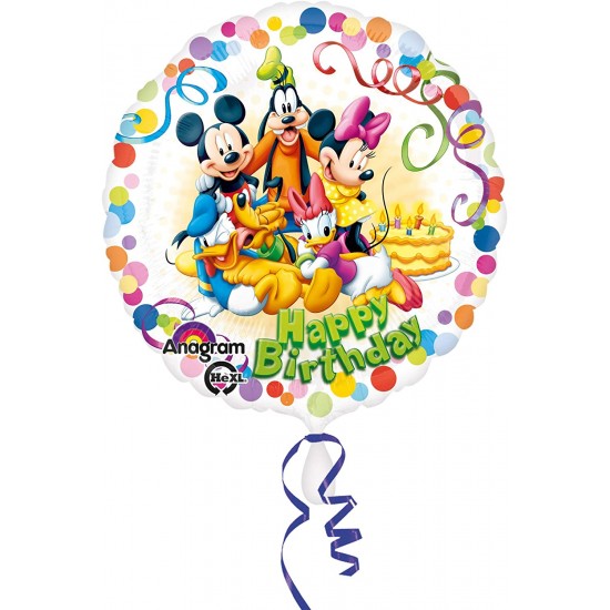 7a2900701 pallone foil standard 17" - 42 cm mickey and friends party 1 pz