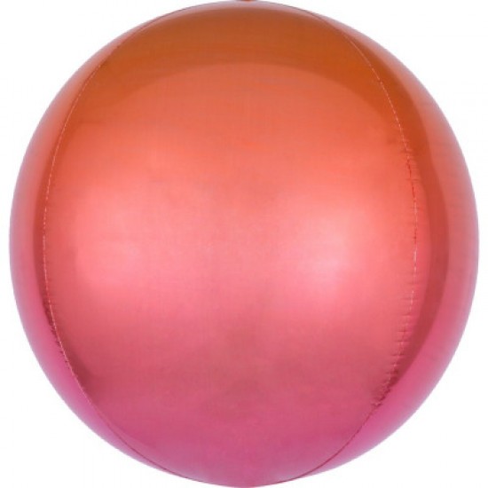 3984701 palloncino foil ombre' orbz rosso e arancione