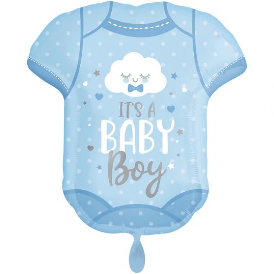 4191201 palloncino foil supershape tutina baby boy 55x60 cm
