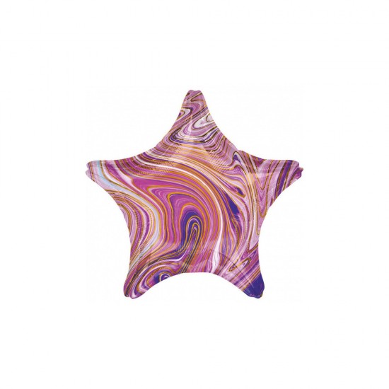 4210101 palloncino foil standard marblez stella porpora