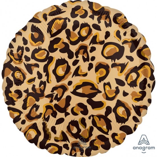 4238201 palloncino foil standard tondo stampa leopardo