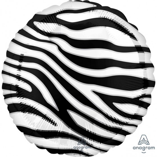 4238401 palloncino foil standard tondo stampa zebra