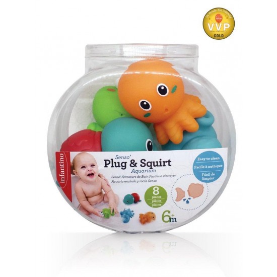 Pos210012 infantino plug & squirt aquarium per il bagnetto