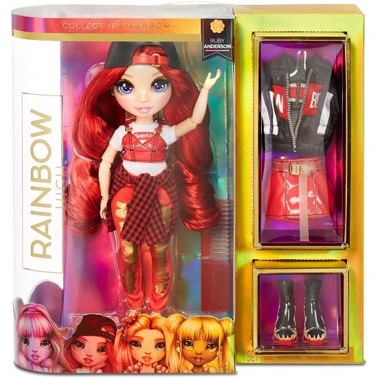 Mg-569619 rainbow high ruby anderson fashion doll