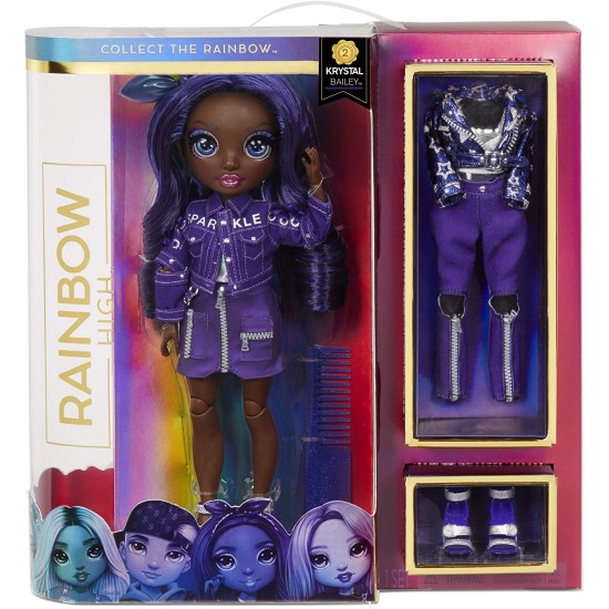 Mg-572114 rainbow high krystal bailey fashion doll