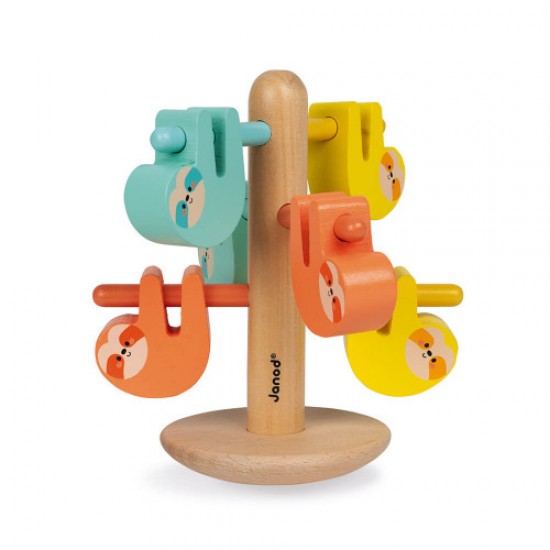 J08607 gioco di equilibrio e colori bradipo in legno - in collaborazione con il wwf