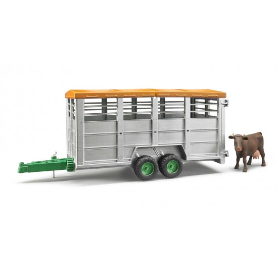 02227 bruder rimorchio trasporto animali con 1 mucca