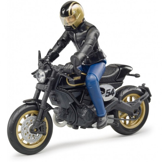 63050 moto ducati scrambler cafe racer con pilota 63050 moto ducati scrambler cafe racer con pilota