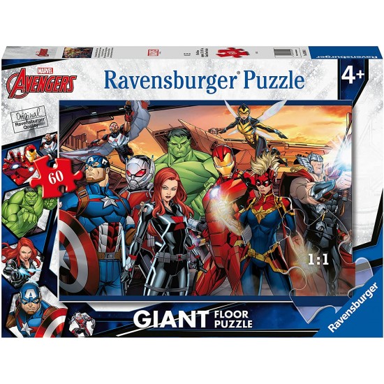 03094 puzzle 60 pz giganti da pavimento avengers
