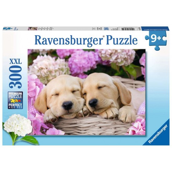 13235 puzzle 300 pz xxl teneri cuccioli nel cestino