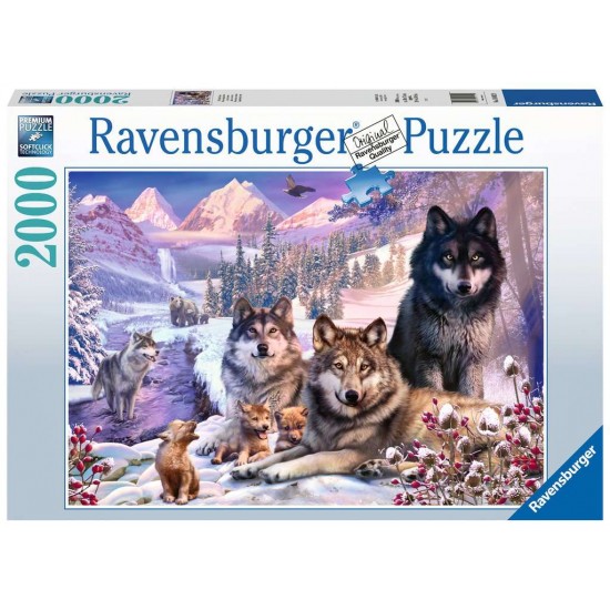 16012 puzzle 2000 pz lupi nella neve