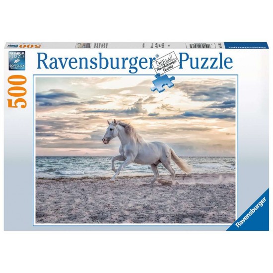 16586 puzzle 500 pz cavallo in spiaggia
