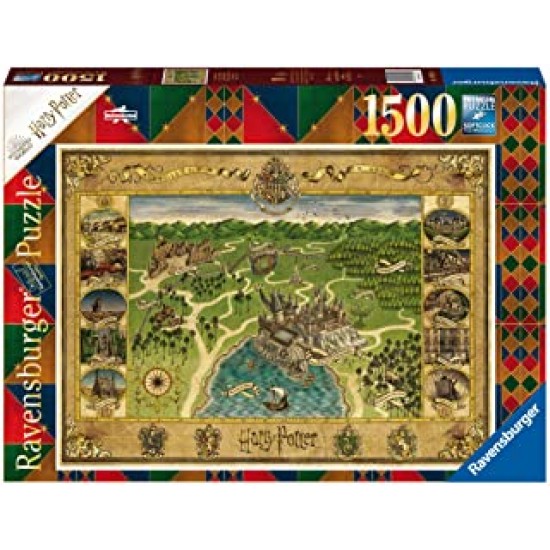 16599 puzzle 1500 pz mappa di hogwarts