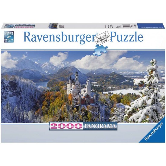 16691 puzzle 2000 pz panorama castello di neuschwanstein - panorama