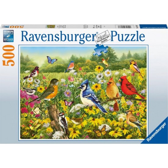 16988 puzzle 500 pz uccelli nel campo