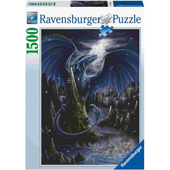 17105 puzzle 1500 pz l'oscuro drago blu