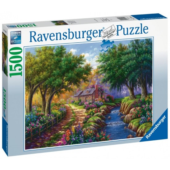 17109 puzzle 1500 pz cottage lungo il fiume