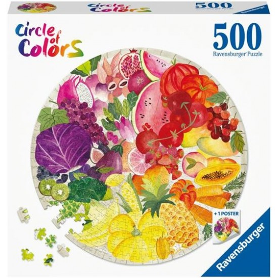 17169 puzzle 500 pz round frutta e verdura