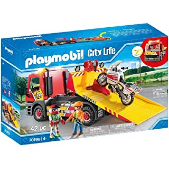 Playmobil 70199 carro attrezzi con moto