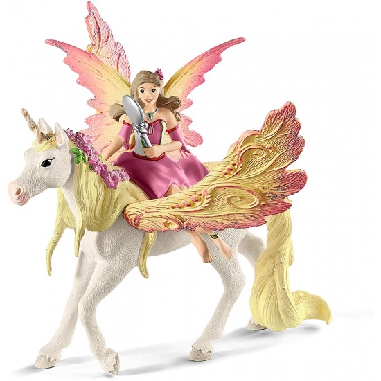 70568 sch fairy feya with pegasus unicorn