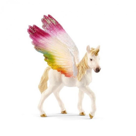 70577 sch unicorno arcobaleno alato puledro