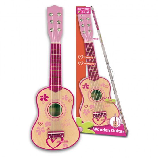 225572 chitarra classica legno cm 55 rosa