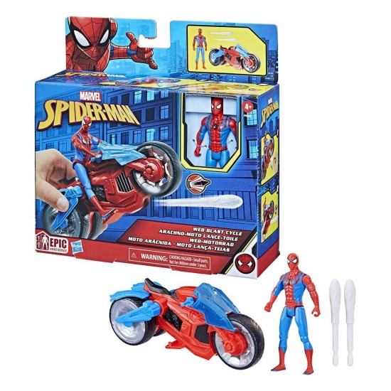 F68995 spiderman veicolo con personaggio 10 cm