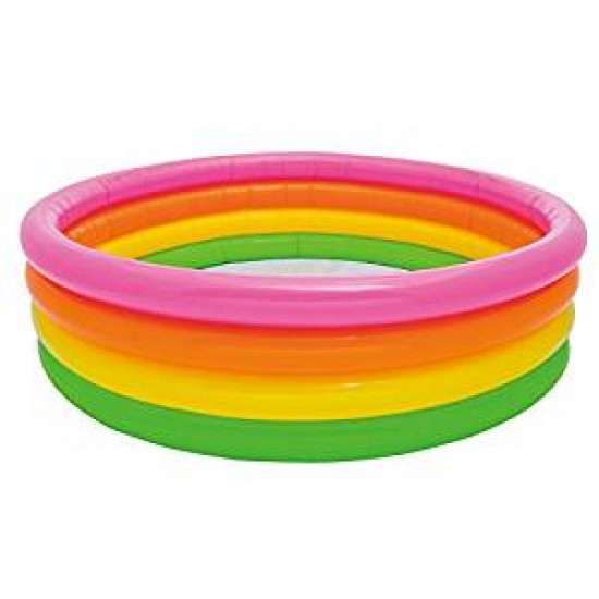 56441 piscina 4 anelli arcobaleno cm 168x46