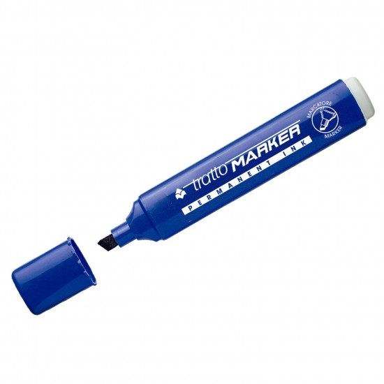 F840101 tratto marker blu punta scalpello