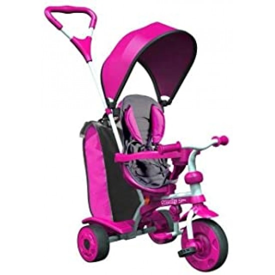 25341 strolly spin rosa triciclo/passeggino per bambini