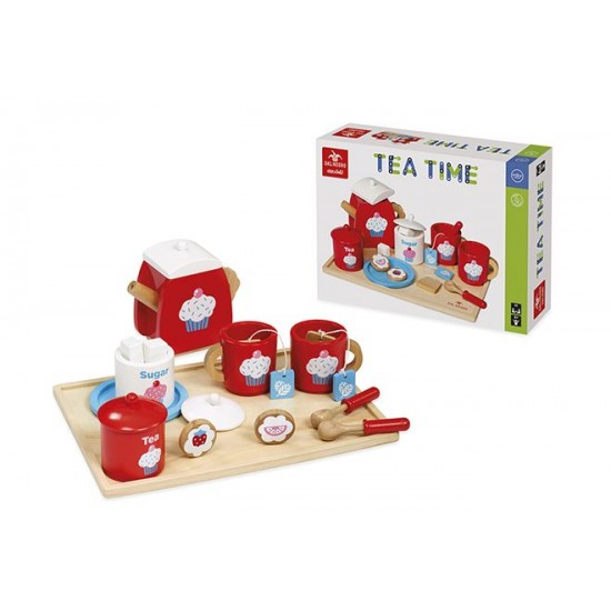 053877 set da te tea time in legno