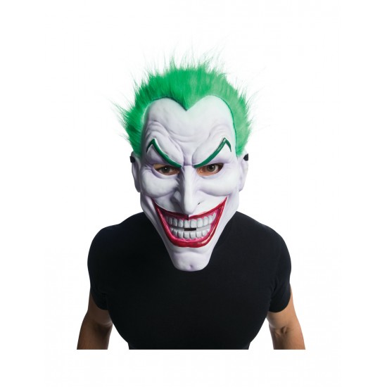00226 maschera joker in plastica con capelli