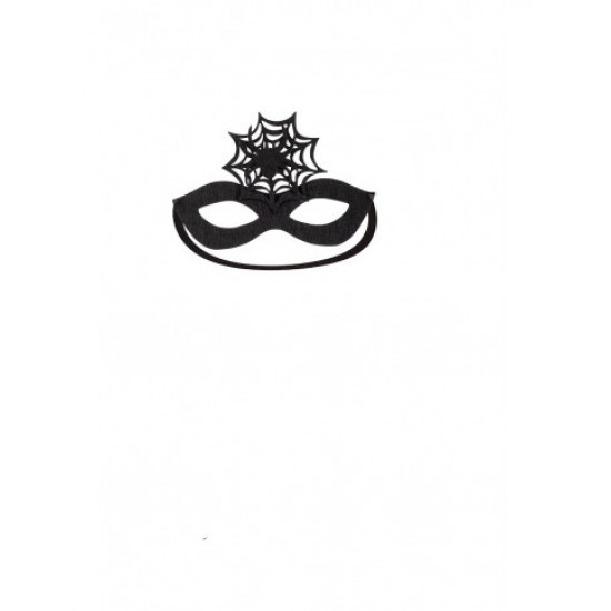 01954 maschera nera in feltro con ragnatela