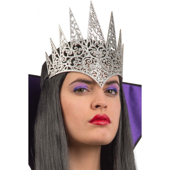 06578 corona regina in tessuto intagliato argento