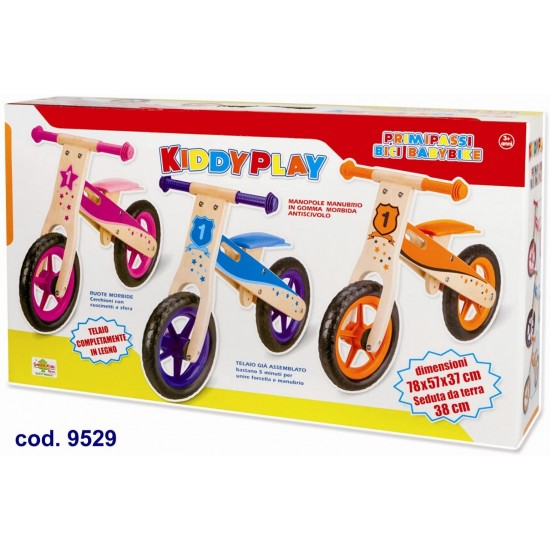 9529 bici senza pedali in legno colori assortiti