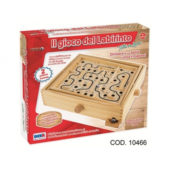 10466 gioco labirinto in legno cm30x26