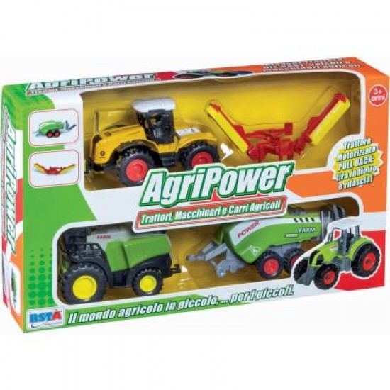 10580 playset agripower die cast con veicolo pullback