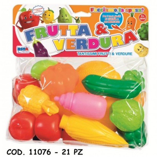 11076 sacca 21 pezzi frutta e verdura