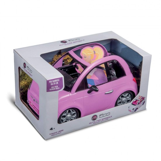 Gg00621 fiat 500 rosa- auto per fashion doll