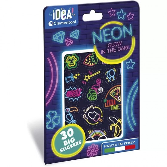 18699 idea neon glow in the dark 30 stickers