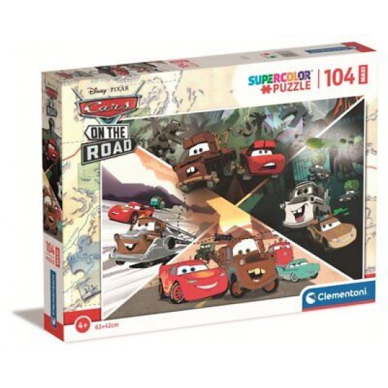 23774 puzzle 104 pz maxi cars on the road