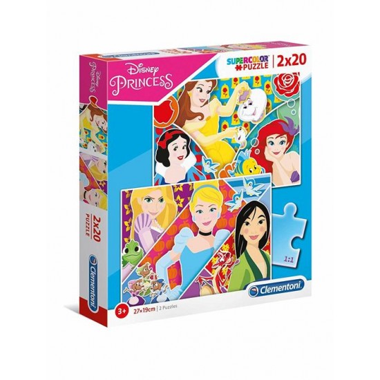 24766 puzzle 2x20 pz principesse