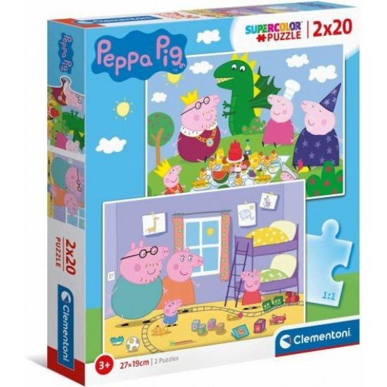 24778 puzzle 2x20 pz peppa pig