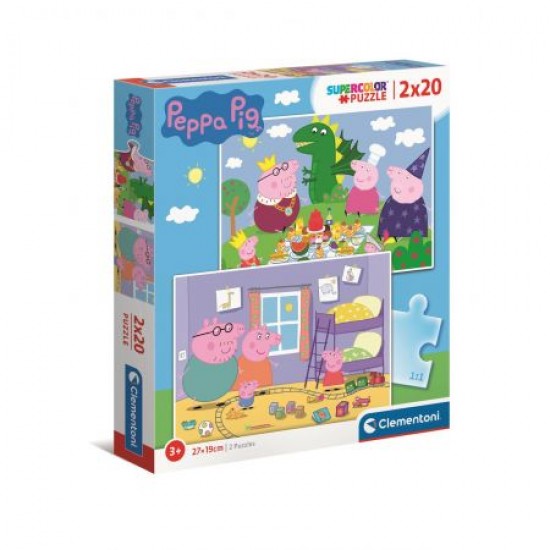 24793 puzzle 2x60 pz peppa pig