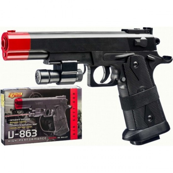 863 pistola  air soft v-863 laser