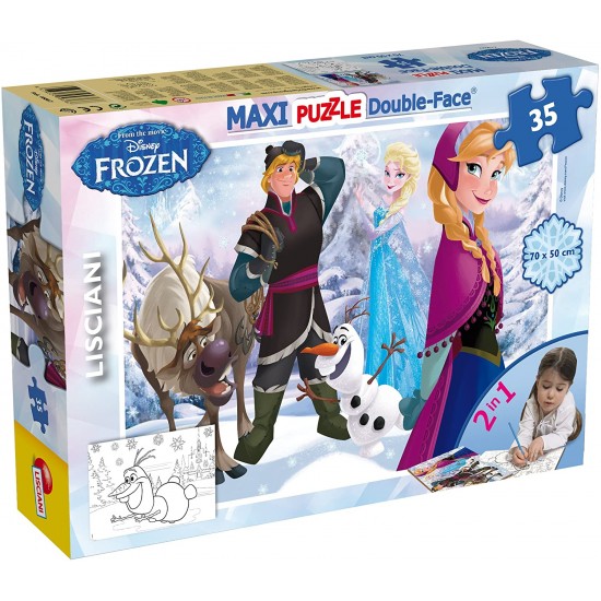 46867 puzzle 35 pz. maxi frozen double face