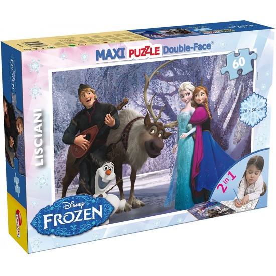 46874 puzzle 60 pz. maxi frozen double face